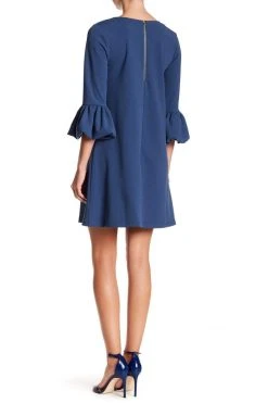 Nina Leonard - L6832B Balloon Hem Quarter Length Sleeve Shift Dress 19 Nina Leonard - L6832B Balloon Hem Quarter Length Sleeve Shift Dress