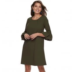 Nina Leonard - L6832B Balloon Hem Quarter Length Sleeve Shift Dress 14 Nina Leonard - L6832B Balloon Hem Quarter Length Sleeve Shift Dress