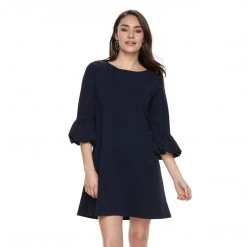 Nina Leonard - L6832B Balloon Hem Quarter Length Sleeve Shift Dress 18 Nina Leonard - L6832B Balloon Hem Quarter Length Sleeve Shift Dress