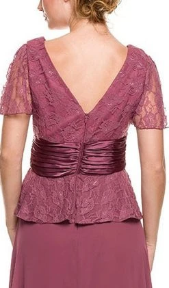 Nox Anabel - 5062 Lace V-Neck A-line Formal Dress