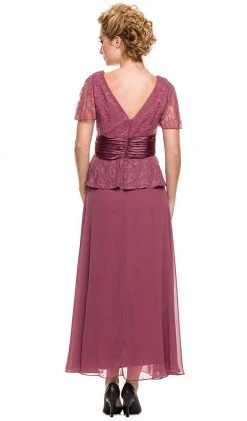 Nox Anabel - 5062 Lace V-Neck A-line Formal Dress