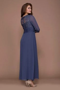 Formal Gowns Nox Anabel - 5101 Quarter Length Sleeve Empire Long Formal Dress