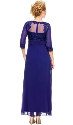 Formal Gowns Nox Anabel - 5101 Quarter Length Sleeve Empire Long Formal Dress