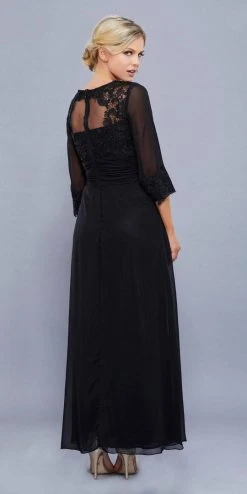 Formal Gowns Nox Anabel - 5101 Quarter Length Sleeve Empire Long Formal Dress