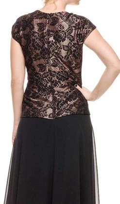 Nox Anabel - 5102 Lace Cap Sleeve Dress Formal Gowns 10 Nox Anabel - 5102 Lace Cap Sleeve Dress Formal Gowns