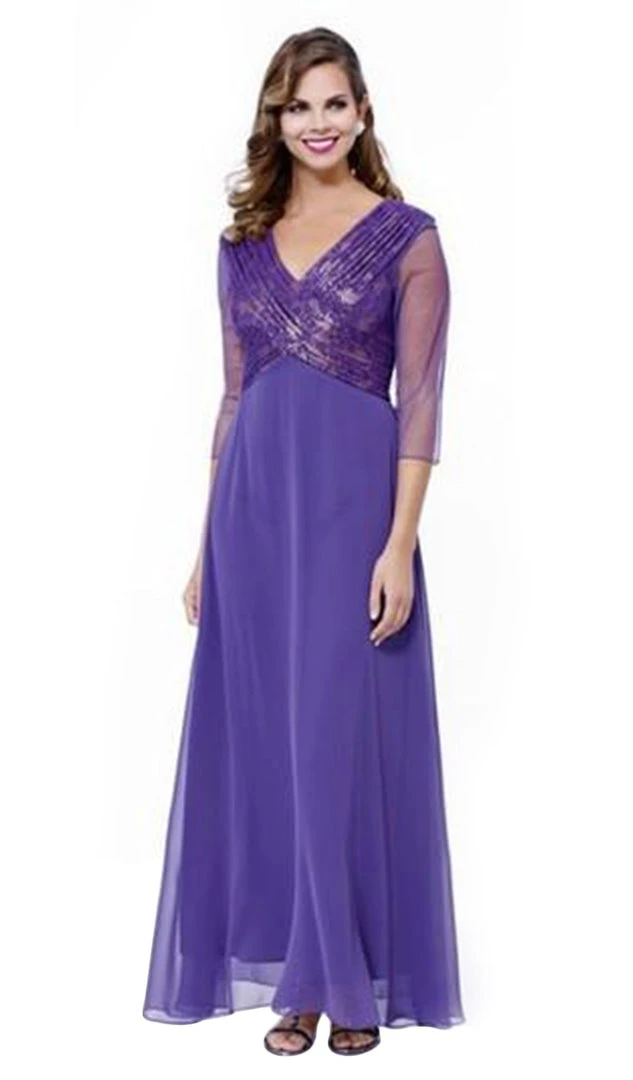 Nox Anabel - 5126 Sheer Empire Dress 9 Nox Anabel - 5126 Sheer Empire Dress