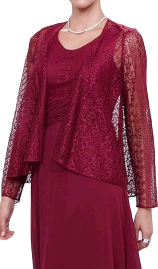 Nox Anabel - 5138 Lace Scoop Neck A-line Dress Formal Gowns 4 Nox Anabel - 5138 Lace Scoop Neck A-line Dress Formal Gowns