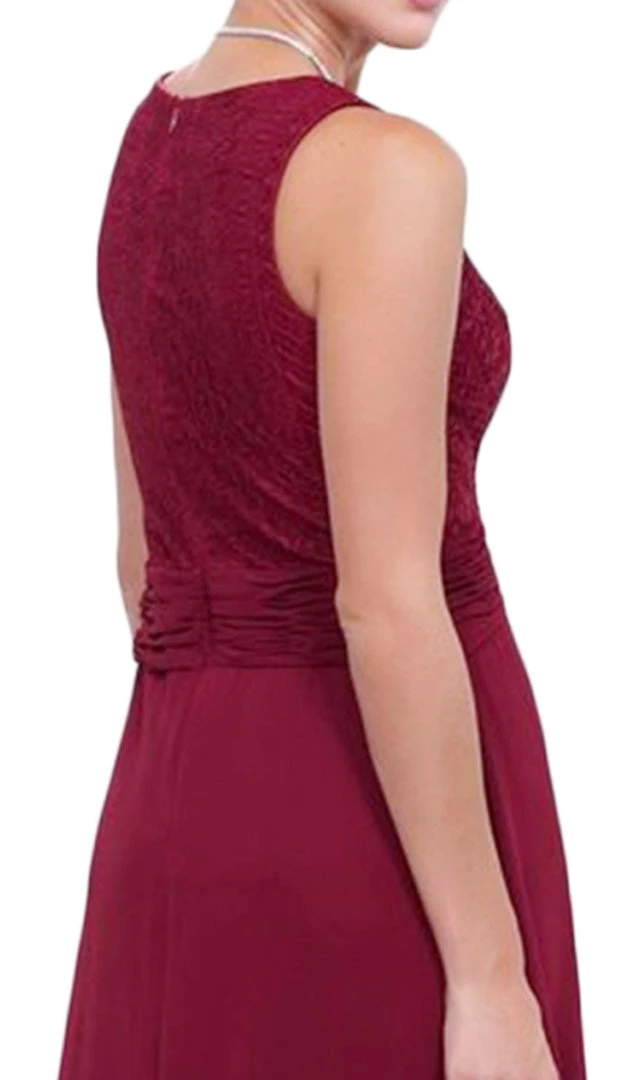 Nox Anabel - 5138 Lace Scoop Neck A-line Dress Formal Gowns 6 Nox Anabel - 5138 Lace Scoop Neck A-line Dress Formal Gowns