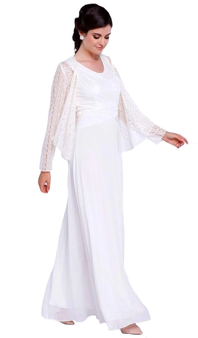 Nox Anabel - 5138 Lace Scoop Neck A-line Dress Formal Gowns 10 Nox Anabel - 5138 Lace Scoop Neck A-line Dress Formal Gowns