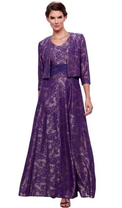 Formal Gowns Nox Anabel - 5139 Lace Embroidered A-line Dress
