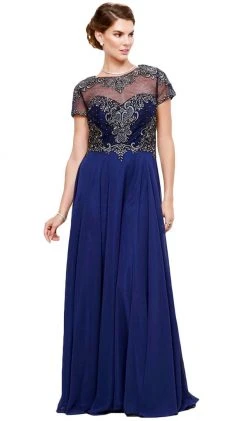 Nox Anabel - 5143 Beaded Embellished A-Line Gown
