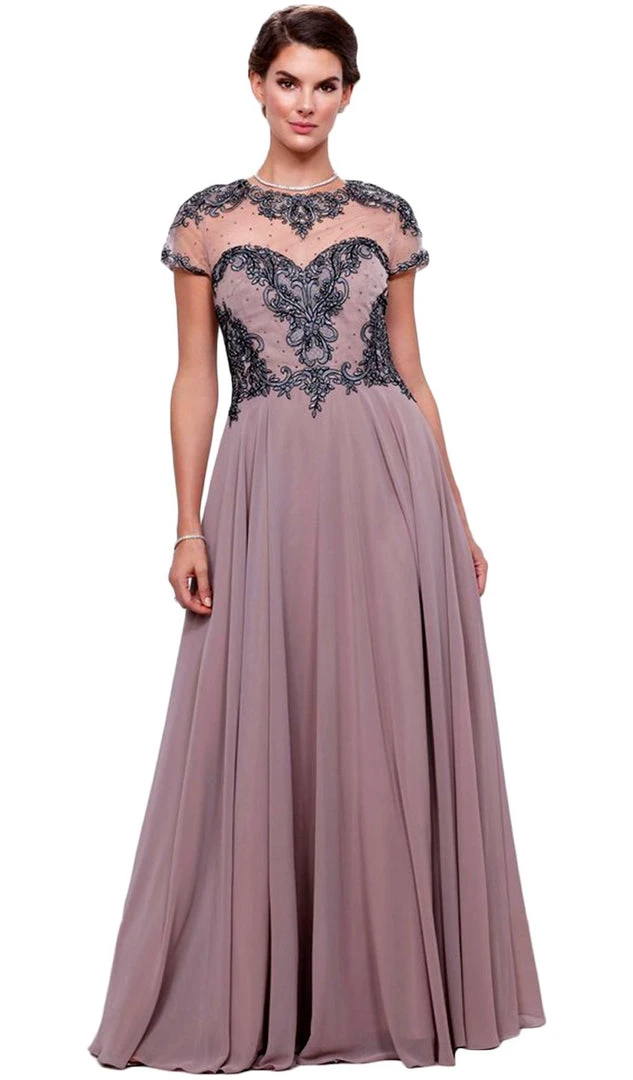 Nox Anabel - 5143 Beaded Embellished A-Line Gown 10 Nox Anabel - 5143 Beaded Embellished A-Line Gown