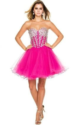 Nox Anabel - 6015 Sweetheart Neckline Corset Style Cocktail Dress Cocktail Dresses