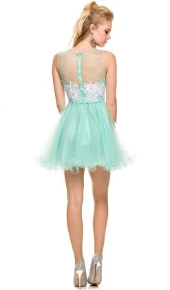 Nox Anabel - 6040 Embroidered Illusion Neck Dress 11 Nox Anabel - 6040 Embroidered Illusion Neck Dress