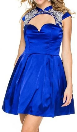 Nox Anabel - 6051 Cap Sleeves Cocktail Dress Cocktail Dresses