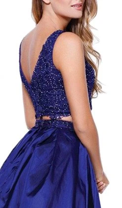 Nox Anabel - 6054 Embellished Bateau Neck Dress