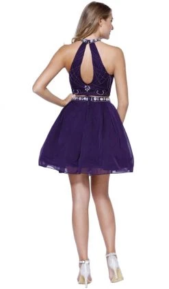 Nox Anabel - 6165 Two Piece Halter Dress Cocktail Dresses 13 Nox Anabel - 6165 Two Piece Halter Dress Cocktail Dresses