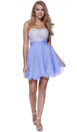 Nox Anabel - 6169 Embroidered Sweetheart Dress Cocktail Dresses