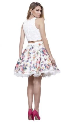 Nox Anabel - 6255 Beaded Two-Piece A-Line Cocktail Dress