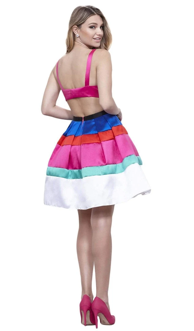 Nox Anabel - 6282 Sleeveless Bateau Mikado Short Party Dress Cocktail Dresses 5 Nox Anabel - 6282 Sleeveless Bateau Mikado Short Party Dress Cocktail Dresses