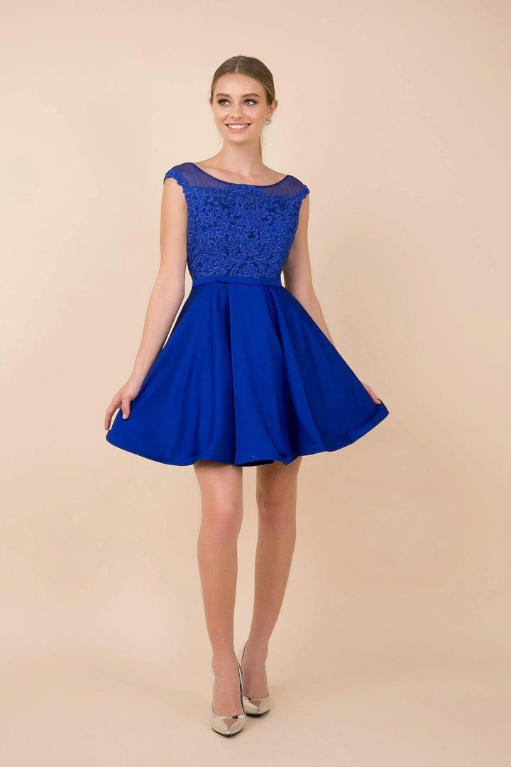 Cocktail Dresses Nox Anabel - 6288 Lace Embroidered Dress 3 Cocktail Dresses Nox Anabel - 6288 Lace Embroidered Dress