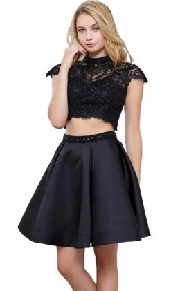 Nox Anabel - 6301 Two Piece Embellished A-line Cocktail Dress