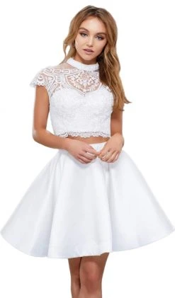 Nox Anabel - 6301 Two Piece Embellished A-line Cocktail Dress