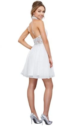 Nox Anabel - 6308 Ornate Lace Appliqued Illusion Halter Dress 23 Nox Anabel - 6308 Ornate Lace Appliqued Illusion Halter Dress