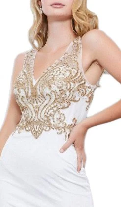 Nox Anabel - 6318 Sleeveless Lace Fitted Cocktail Dress