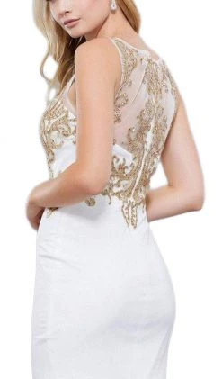 Nox Anabel - 6318 Sleeveless Lace Fitted Cocktail Dress