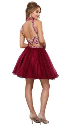 Nox Anabel - 6326 Two Piece Beaded A-line Dress 13 Nox Anabel - 6326 Two Piece Beaded A-line Dress