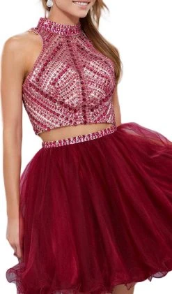 Nox Anabel - 6326 Two Piece Beaded A-line Dress 12 Nox Anabel - 6326 Two Piece Beaded A-line Dress