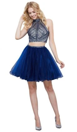 Nox Anabel - 6326 Two Piece Beaded A-line Dress 15 Nox Anabel - 6326 Two Piece Beaded A-line Dress