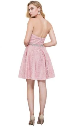 Nox Anabel - 6358 Embellished Waist Sweetheart Neckline Cocktail Dress Cocktail Dresses 16 Nox Anabel - 6358 Embellished Waist Sweetheart Neckline Cocktail Dress Cocktail Dresses