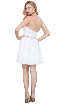 Nox Anabel - 6358 Embellished Waist Sweetheart Neckline Cocktail Dress Cocktail Dresses 21 Nox Anabel - 6358 Embellished Waist Sweetheart Neckline Cocktail Dress Cocktail Dresses