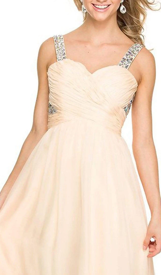 Nox Anabel - 8140 Rhinestone Embellished Ruched Long Dress Formal Gowns 7 Nox Anabel - 8140 Rhinestone Embellished Ruched Long Dress Formal Gowns