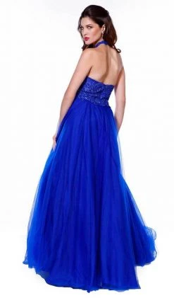 Nox Anabel - 8181 Lace Embroidered Bodice Halter Long Gown Formal Gowns 15 Nox Anabel - 8181 Lace Embroidered Bodice Halter Long Gown Formal Gowns