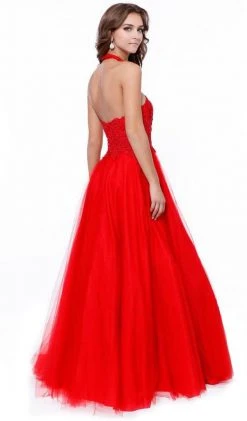 Nox Anabel - 8181 Lace Embroidered Bodice Halter Long Gown Formal Gowns 17 Nox Anabel - 8181 Lace Embroidered Bodice Halter Long Gown Formal Gowns
