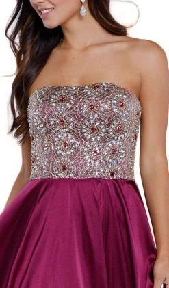 Formal Gowns Nox Anabel - 8186 Metallic Embellished Strapless Long Evening Gown 15 Formal Gowns Nox Anabel - 8186 Metallic Embellished Strapless Long Evening Gown