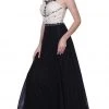 Formal Gowns Nox Anabel - 8200 Bejeweled Halter Chiffon A-line Dress