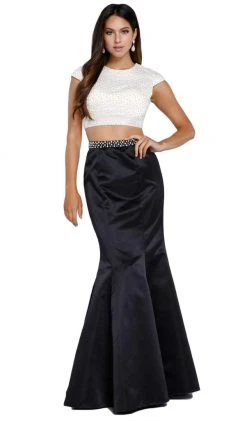 Formal Gowns Nox Anabel - 8227 Two-Piece Pearl Embellished Gown