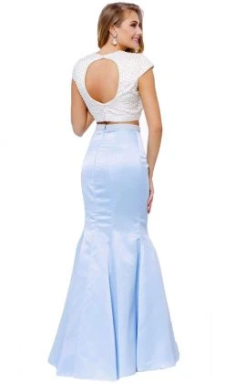 Formal Gowns Nox Anabel - 8227 Two-Piece Pearl Embellished Gown