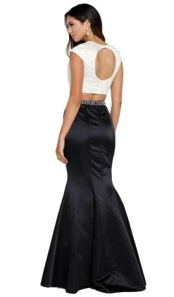 Formal Gowns Nox Anabel - 8227 Two-Piece Pearl Embellished Gown