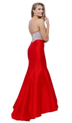 Nox Anabel - 8243 Strapless Sparkling Sequined Mermaid Dress Formal Gowns