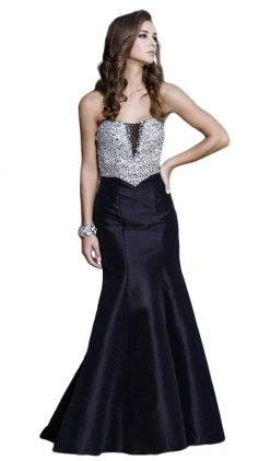 Nox Anabel - 8243 Strapless Sparkling Sequined Mermaid Dress Formal Gowns 10 Nox Anabel - 8243 Strapless Sparkling Sequined Mermaid Dress Formal Gowns