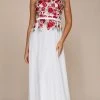 Nox Anabel - 8275 Floral Embroidered A-line Dress 1 Nox Anabel - 8275 Floral Embroidered A-line Dress
