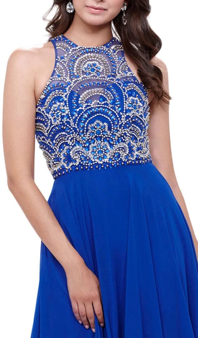 Nox Anabel - 8277 Sleeveless High Neck Beaded Bodice A-line Dress 5 Nox Anabel - 8277 Sleeveless High Neck Beaded Bodice A-line Dress