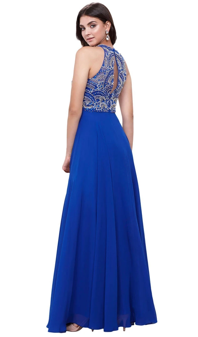 Nox Anabel - 8277 Sleeveless High Neck Beaded Bodice A-line Dress 4 Nox Anabel - 8277 Sleeveless High Neck Beaded Bodice A-line Dress
