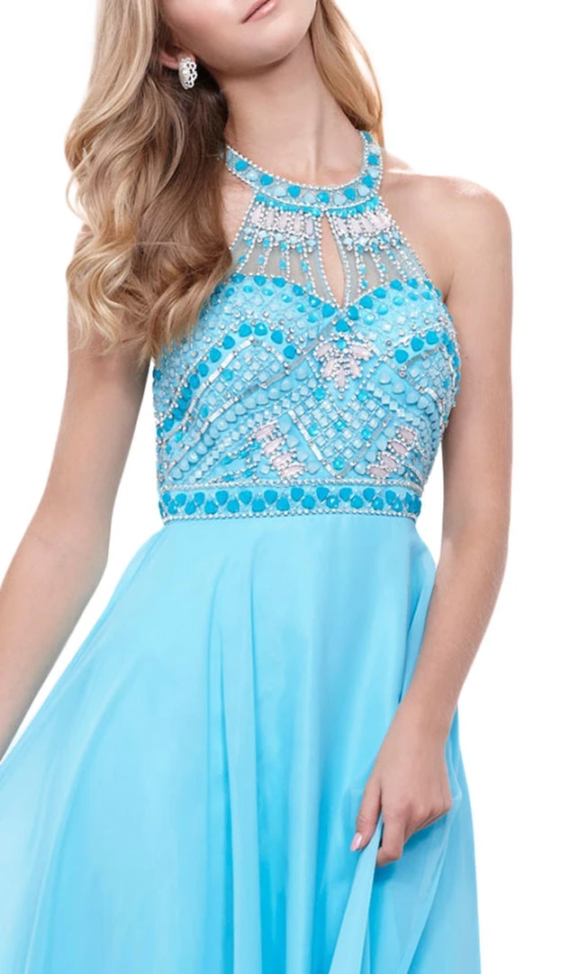 Nox Anabel - 8286 Beaded High Halter Long A-line Dress 5 Nox Anabel - 8286 Beaded High Halter Long A-line Dress
