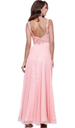 Nox Anabel - 8297 Sleeveless Lace Bodice A-Line Evening Dress